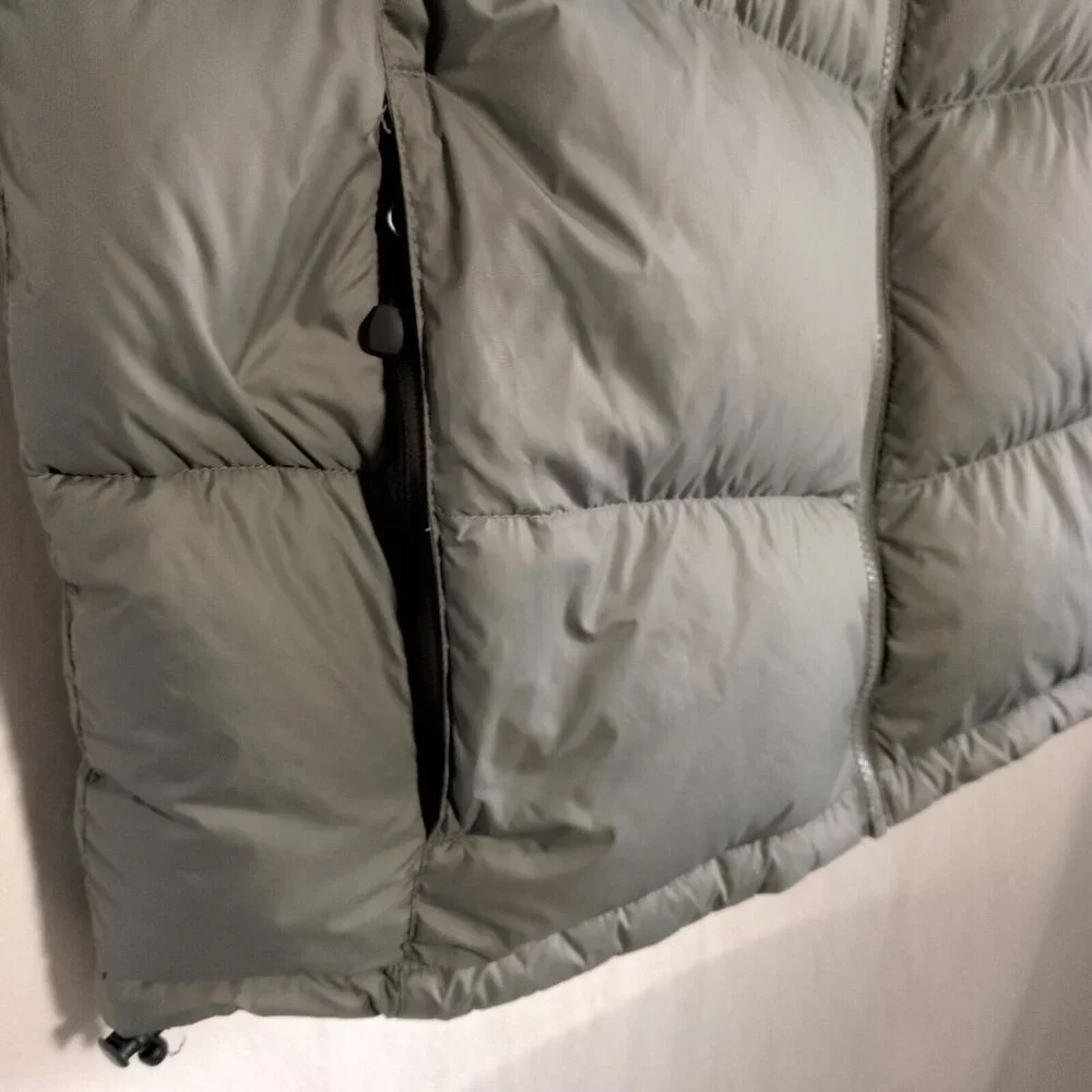 EB700 Eddie Bauer Puffer Vest Men L Tall Gray Goose Down Jacket - Picture 9 of 16